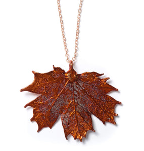 Sugar Maple Leaf Necklace- Copper