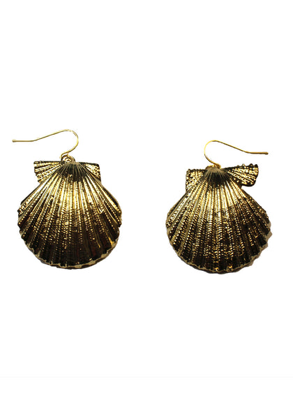 Copper Gold Shell Pearl Shimmer Drop Earrings – StyleAura®