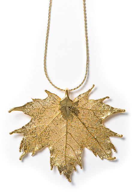 Small Leaf Crystal Necklace - Gold | Salty – Salty Accessories