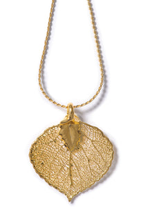 Aspen Leaf Necklace- Gold