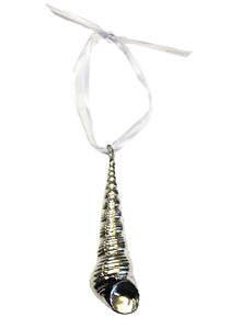 Spiral Seashell Ornament- Silver