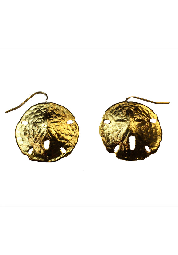 Sand Dollar Earrings- Gold